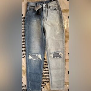 Light Blue Fashion Nova Distressed Boyfriend Style Jeans